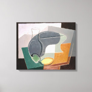 Obstschale und Karaffe, 1927 Leinwanddruck