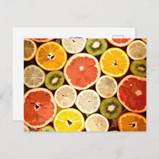 Obstscheiben Benutzerdefinierte Postkarten (Vorne/Hinten)