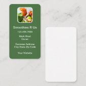 Obstsmoothie Thema Vertikale Visitenkarten Visitenkarte (Vorne/Hinten)