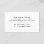 Obstsmoothies Visitenkarte (Rückseite)