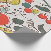 Obstsorte. nahtloses Muster Geschenkpapier (Ecke)