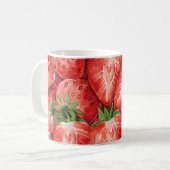 Obstsorten - Erdbeerdesign Cermische Tasse (Vorderseite Links)