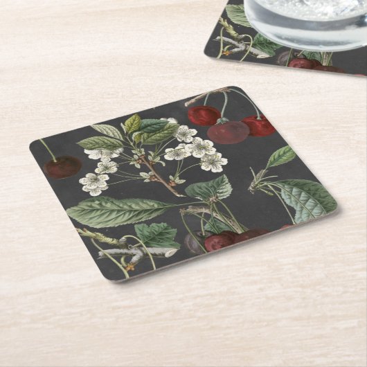 Obstsorten I Rechteckiger Pappuntersetzer (angewinkelt)