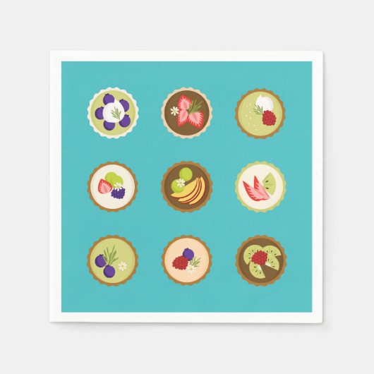 Obstsorten Serviette (Vorderseite)