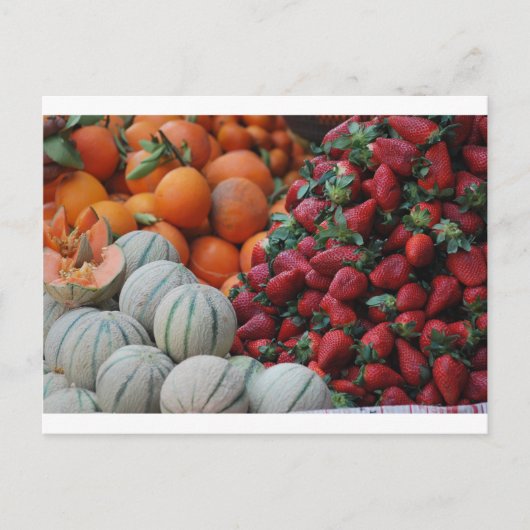 Obststand Postkarte (Vorderseite)