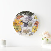 Obststand von Gustave Caillebotte, Vintage Kunst Große Wanduhr (Zuhause)