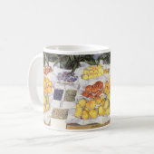 Obststand von Gustave Caillebotte, Vintage Kunst Kaffeetasse (Vorderseite Links)