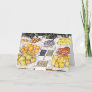 Obststand von Gustave Caillebotte, Vintage Kunst Karte