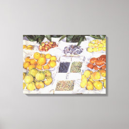 Obststand von Gustave Caillebotte, Vintage Kunst Leinwanddruck