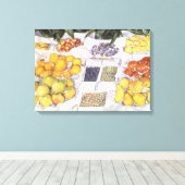 Obststand von Gustave Caillebotte, Vintage Kunst Leinwanddruck (Insitu (Holzboden))