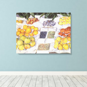 Obststand von Gustave Caillebotte, Vintage Kunst Leinwanddruck