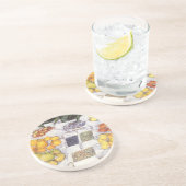 Obststand von Gustave Caillebotte, Vintage Kunst Sandstein Untersetzer (Seite)