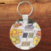 Obststand von Gustave Caillebotte, Vintage Kunst Schlüsselanhänger (Vorderseite)