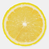 Obststicker - Zitrone Runder Aufkleber (Vorderseite)