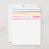 Obststreifen - Geschirr - Mandarine Mitteilungskarte (Vorderseite)