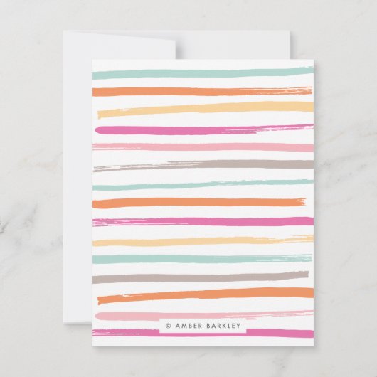 Obststreifen - Geschirr - Mandarine Mitteilungskarte (Rückseite)