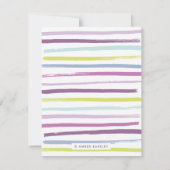 Obststreifen - Geschirr - Trauben Einladung (Rückseite)