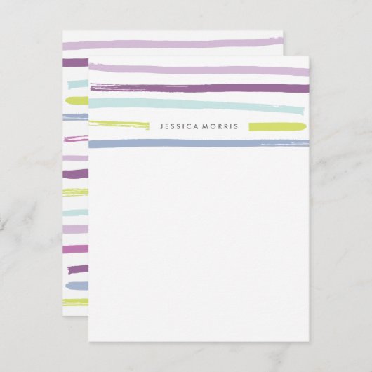 Obststreifen - Geschirr - Trauben Einladung (Vorne/Hinten)