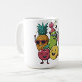 Obsttanz zum Party Kaffeetasse (Vorderseite Links)