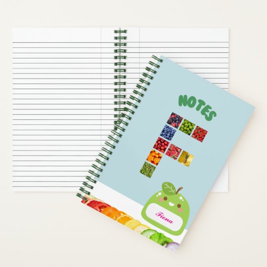 Obstthema - Personalisierte erste F Notizblock (Innen)