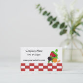 Obstthema überprüft visitenkarte (Stehend Vorderseite)