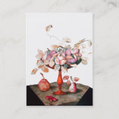 OBSTVASSE DER SAISON, BLUME, BLÄTTER PINS VISITENKARTE (Rückseite)