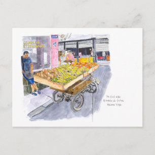 Obstverkäufer in Alt-Havanna, Kuba Postkarte