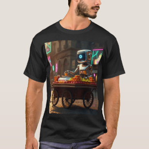Obstverkäufer-Roboter – Ägyptische Straßen-Fusions T-Shirt