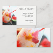 Obstwasser mit Pfirsich und Wassermelone Visitenkarte (Vorne/Hinten)
