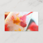 Obstwasser mit Pfirsich und Wassermelone Visitenkarte (Rückseite)
