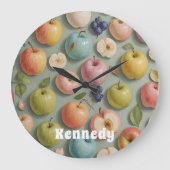 Obstwein: Pastelfrucht Große Wanduhr (Vorderseite)