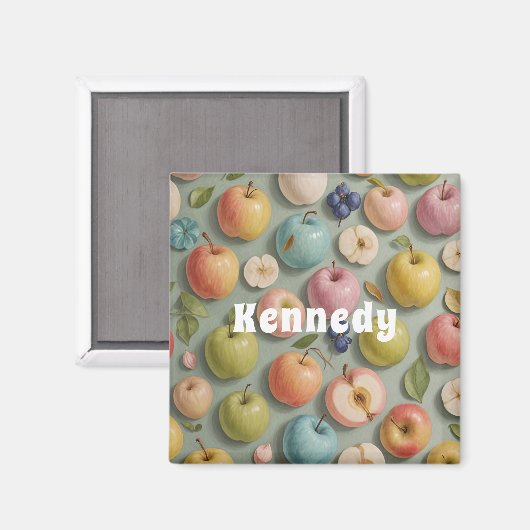 Obstwein: Pastelfrucht Magnet (Vorderseite/Rückseite)