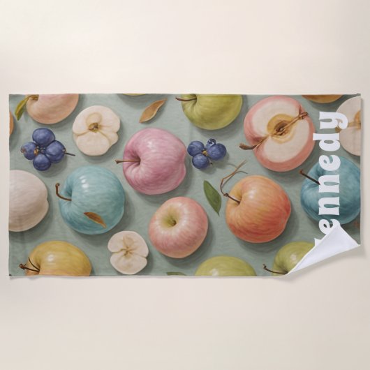 Obstwein: Pastelfrucht Strandtuch (Vorderseite)