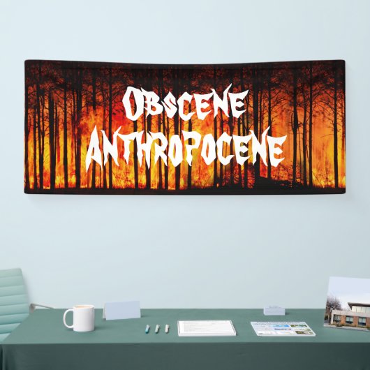 Obszöner Anthropozän Klimawandel Banner (Messe)