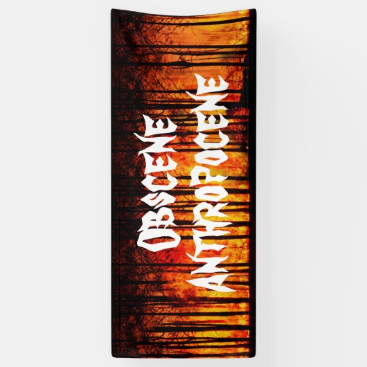 Obszöner Anthropozän Klimawandel Banner (Vertikal)