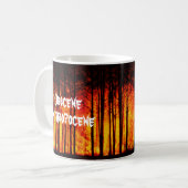 Obszöner Anthropozän Klimawandel Kaffeetasse (Vorderseite Links)