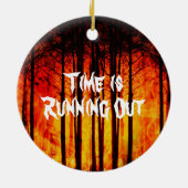 Obszöner Anthropozän Klimawandel Keramik Ornament (Hinten)