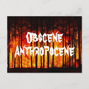 Obszöner Anthropozän Klimawandel Postkarte
