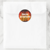 Obszöner Anthropozän Klimawandel Runder Aufkleber (Tasche)