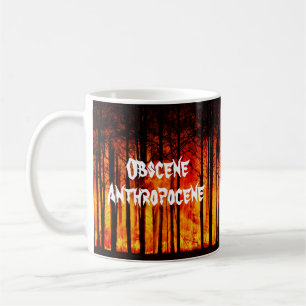 Obszönes Anthropozän Klimawandel Kaffeetasse