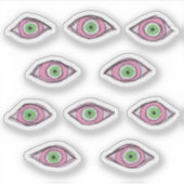 OBUHLISK Green Eyes Schutz Aufkleber (Vorderseite)