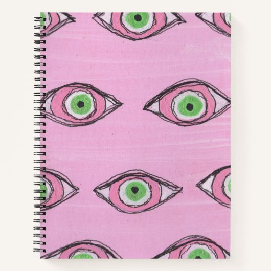 OBUHLISK Green Eyes Schutz Notizblock (Vorderseite)