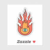 OBUHLISK Green Protection Evil Eye Fire Aufkleber (Blatt)