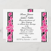 Obverse (Magenta) Einladung zur Hochzeit (Vorne/Hinten)