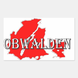 Obwalden Rechteckiger Aufkleber