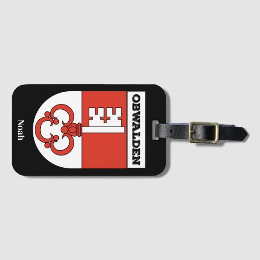 Obwalden, Schweiz | Wappenkleidung der Schweizer K Gepäckanhänger (Vorderseite (Horizontal))