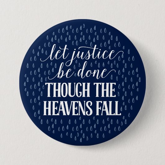 Obwohl der Himmels-Fall-Marine-Knopf Button (Vorderseite)