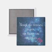 Obwohl die Entfernung ist weit Liebe Hinweis Magnet (Vorderseite/Rückseite)