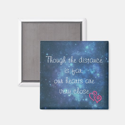Obwohl die Entfernung ist weit Liebe Hinweis Magnet (Vorderseite/Rückseite)
