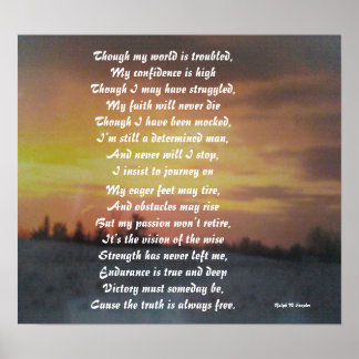 Obwohl meine Welt beunruhigt ist Poster